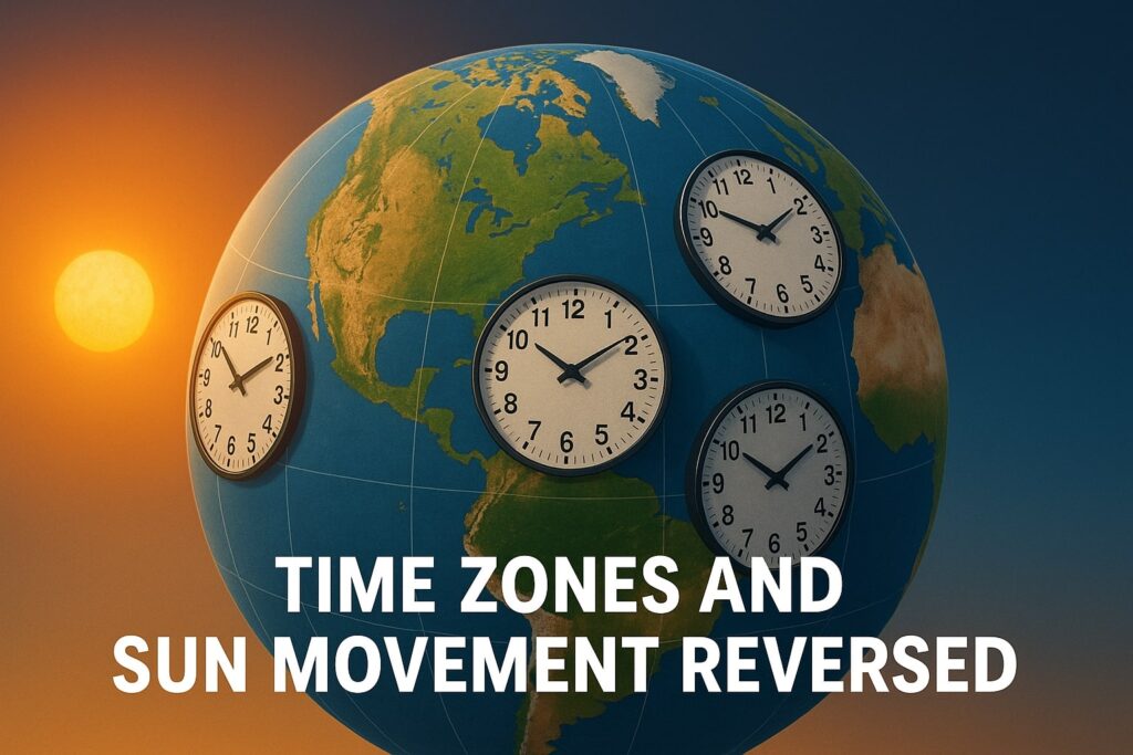 Earth spinning backward