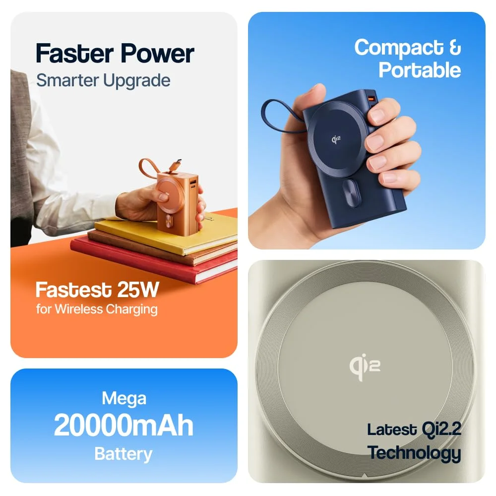Stop Wasting Money on Power Banks 10,000mAh vs 20,000mAh -2026 Guide 211 Ambrane 20000mAh MagSafe Wireless power bank