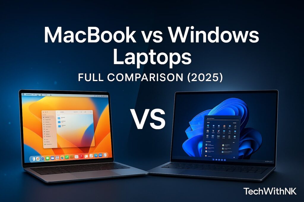 MacBook vs Windows Laptops – Full Comparison (2025) – TechWithNK’.