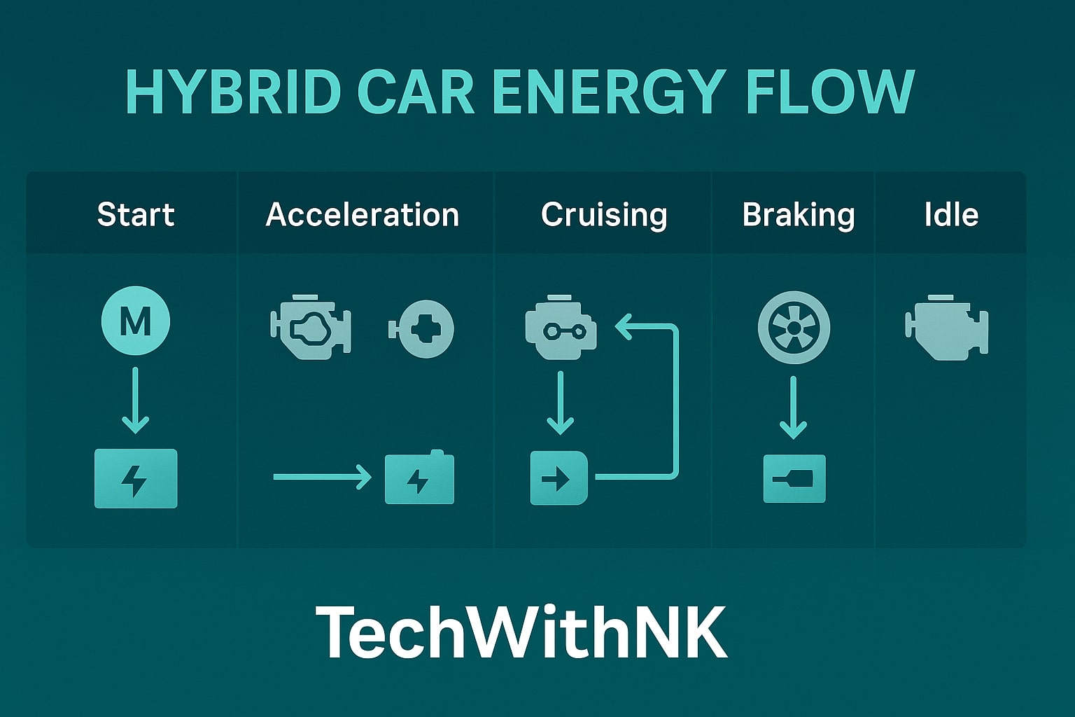 Hybrid Car Energy Flow