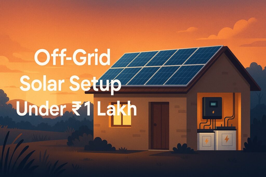 Off-Grid Solar Setup Under ₹1 Lakh – Complete Guide (2025)