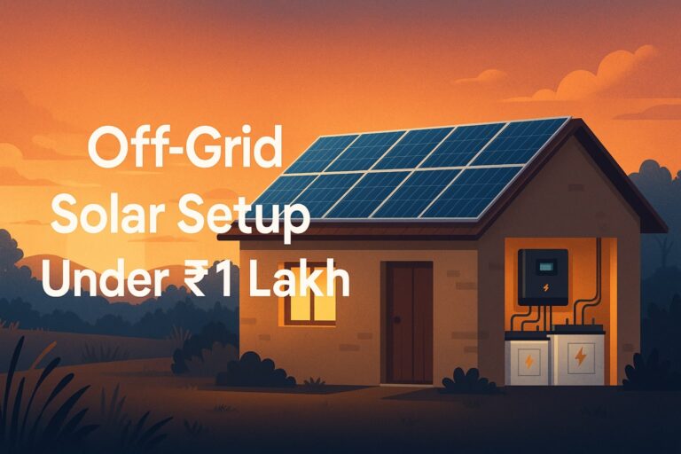 Off-Grid Solar Setup Under ₹1 Lakh – Complete Guide (2025)