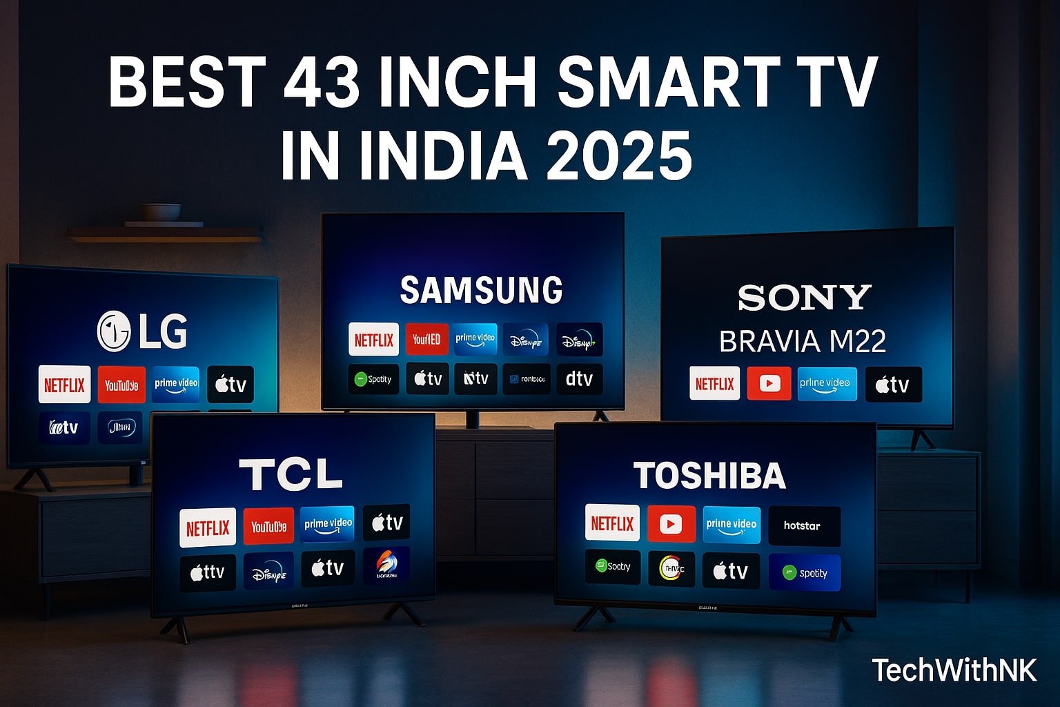 Best 43 Inch Smart TV in India LG,Sony,TCL&Toshiba Compared