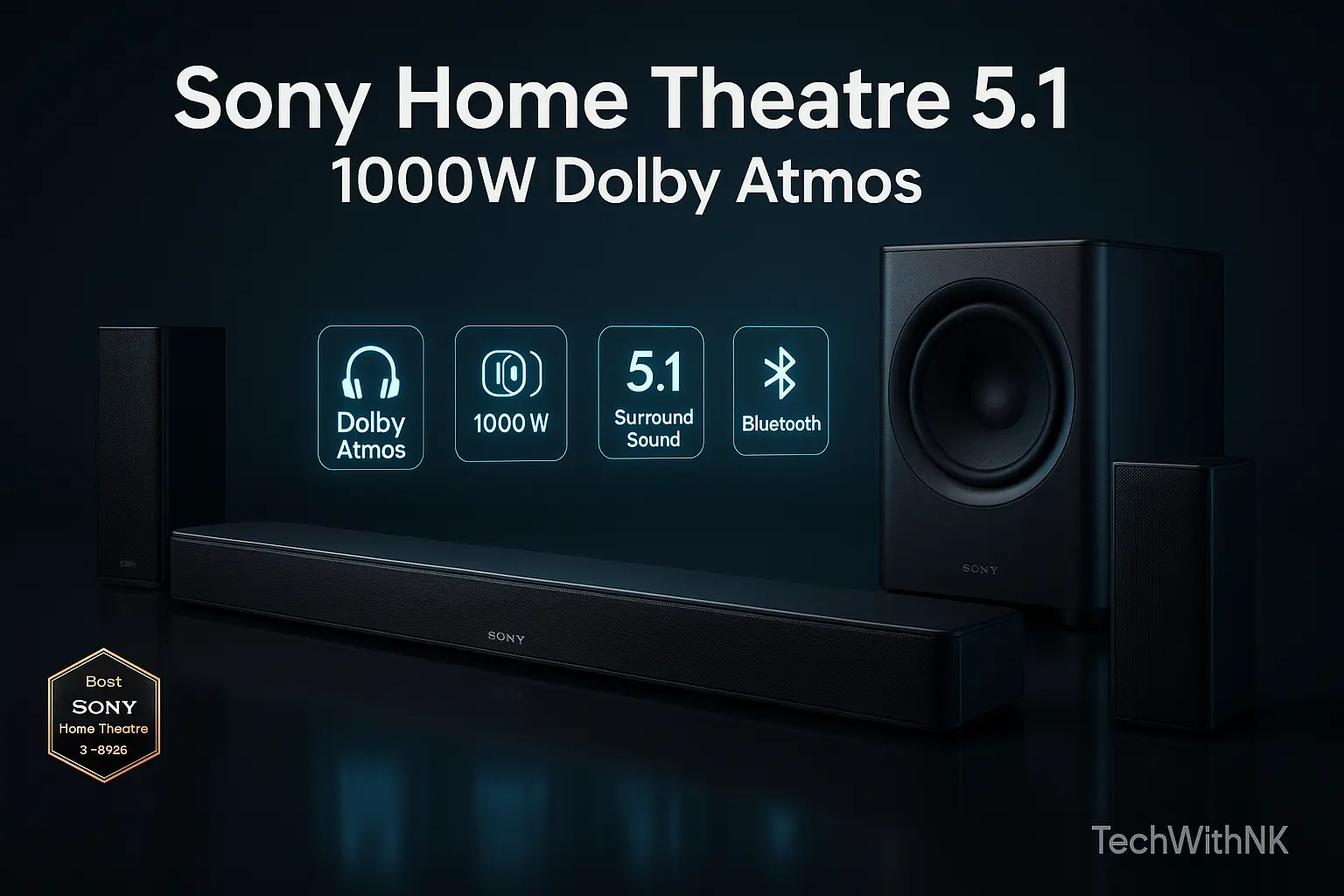 Sony Home Theatre 5.1 – 1000W Dolby Atmos | TechWithNK