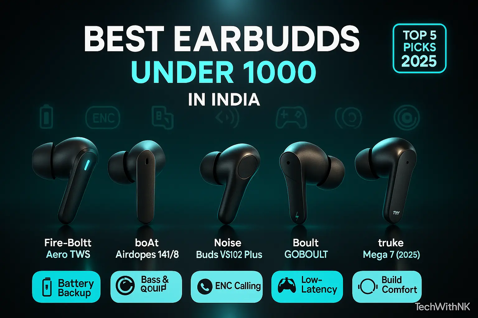 Best Earbuds Under 1000 in India – TechWithNK