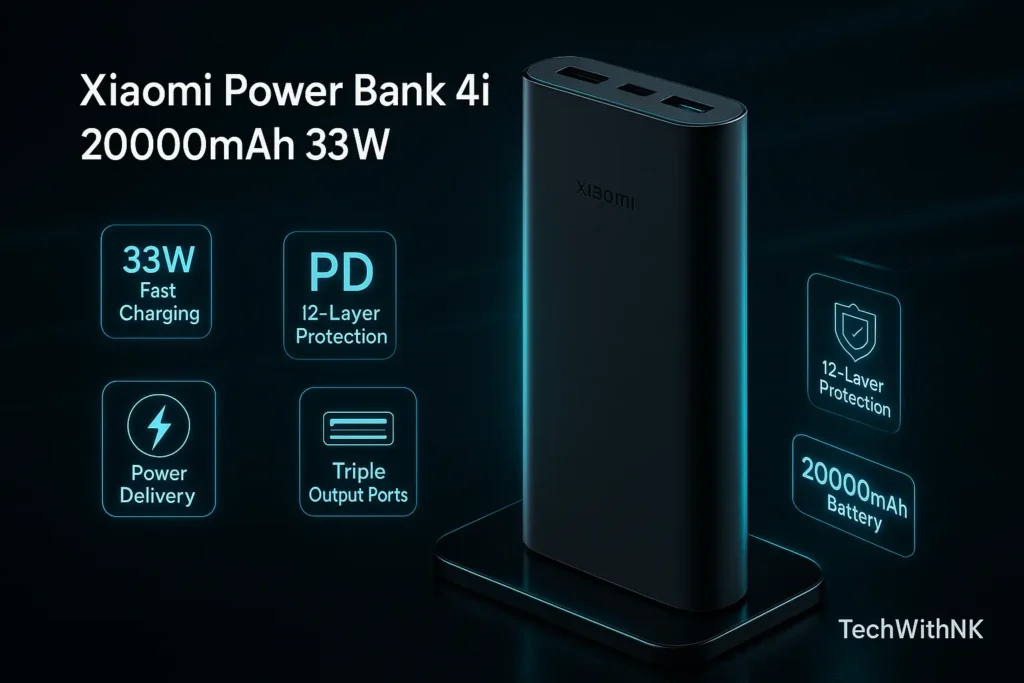 Xiaomi Power Bank 4i 20000mAh 33W Review: Best Fast Charger 2 Xiaomi Power Bank 4i 20000mAh 33W – TechWithNK