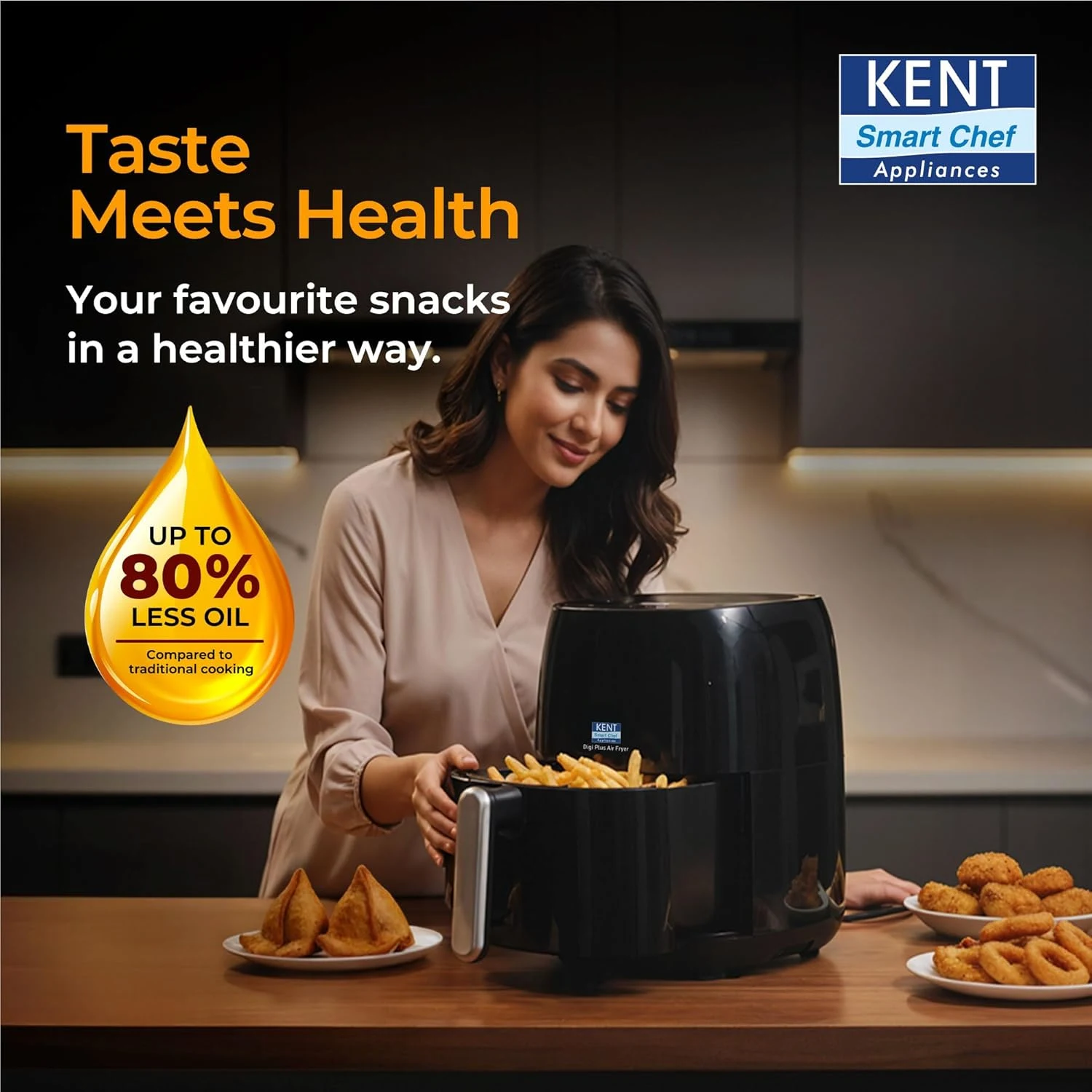 Best Air Fryer Under 5000 in India 2026 Guide 158 KENT Digi Plus Air Fryer | 4L Capacity & 1300W