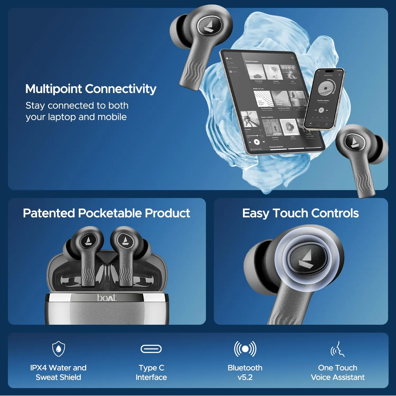 Best boAt ANC Earbuds Under 1500 in 2026 (Budget King Picks) 145 boAt Nirvana Ion ANC – Battery King