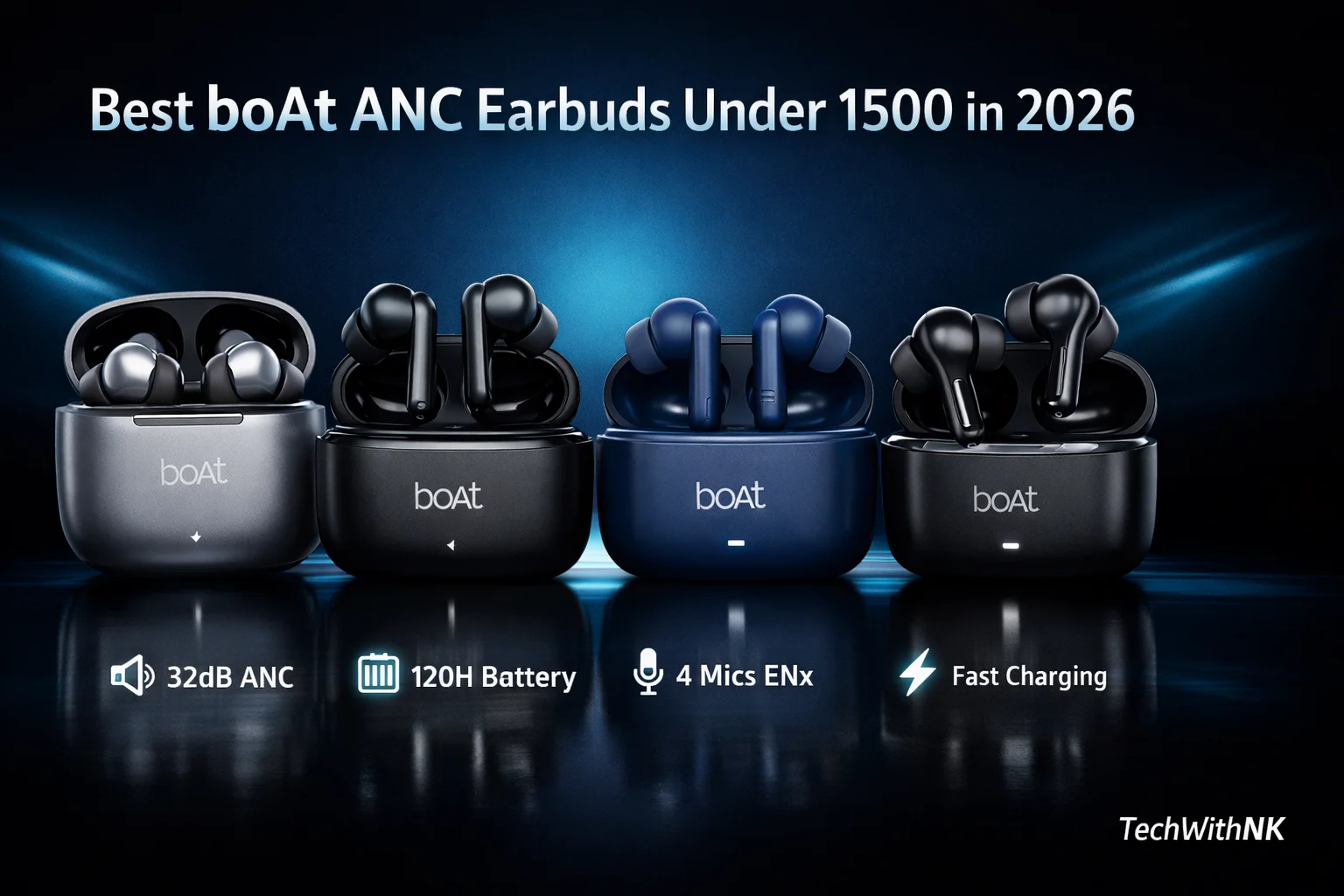 Best boAt ANC Earbuds Under 1500 in 2026