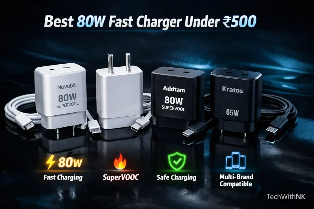 best 80w fast charger under 500 in india