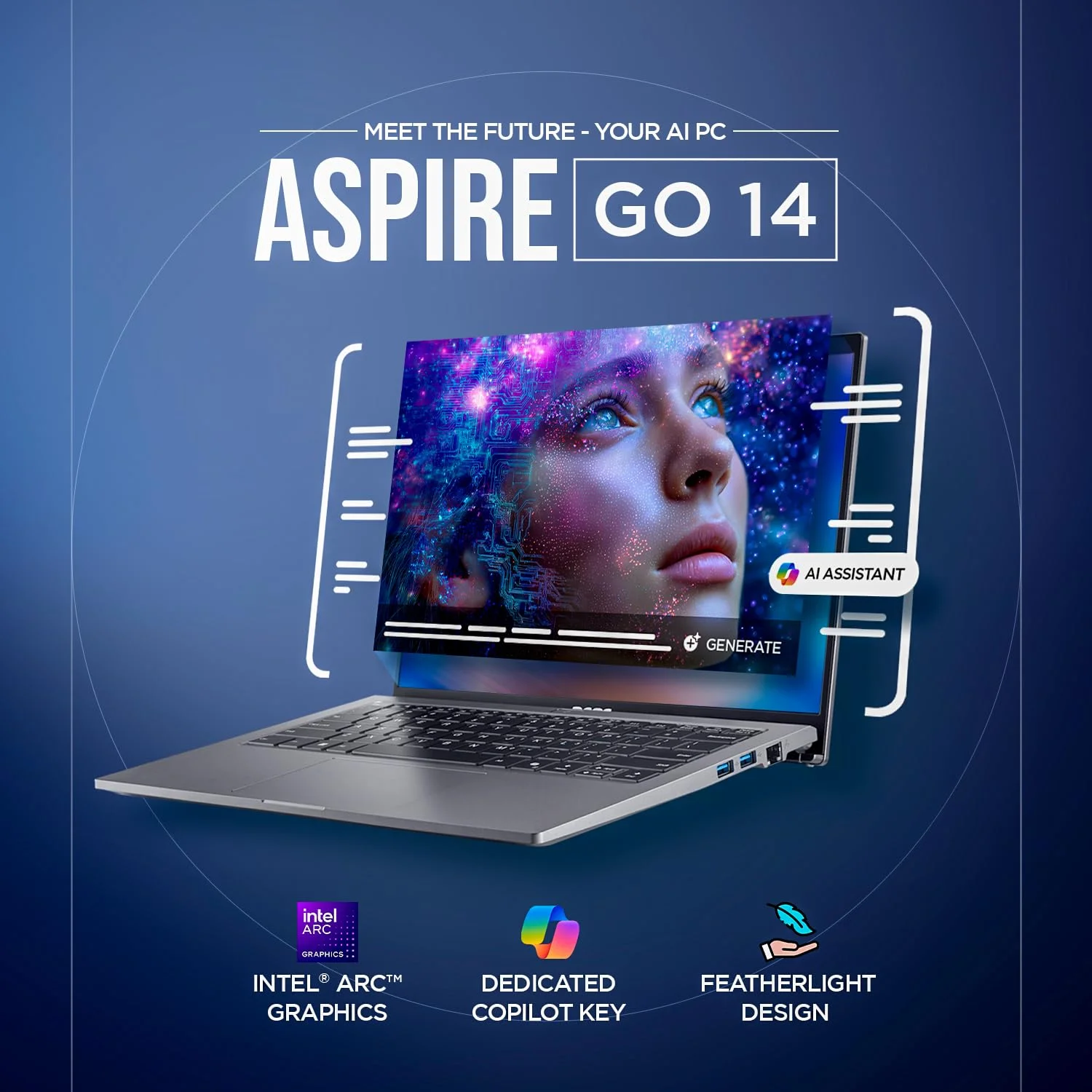 Best Gaming Laptop Under 50000 in India – Top Budget Picks 235 Acer Aspire Go 14 – Lightweight AI Laptop
