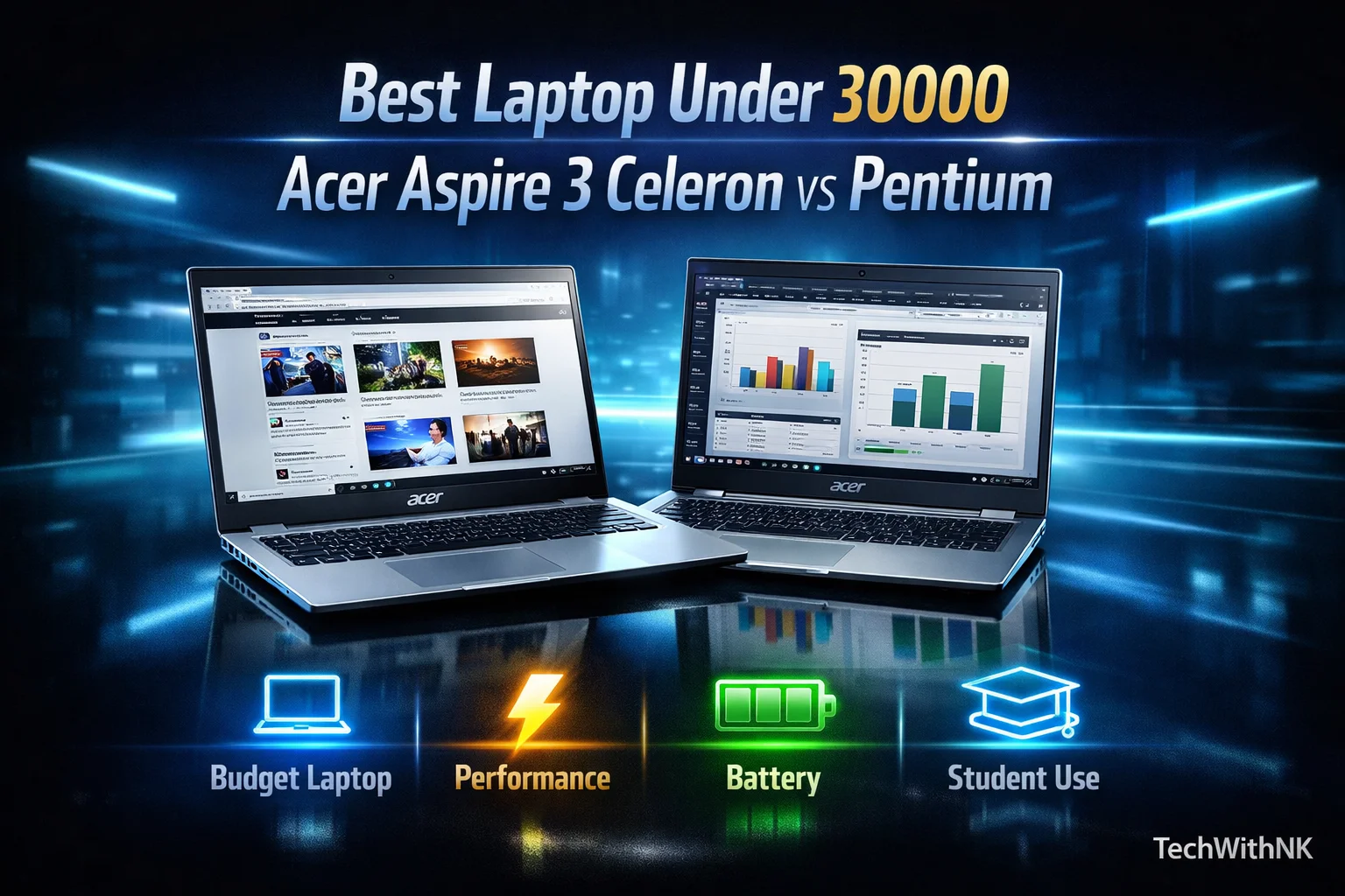 Best Laptop Under 30000 - Acer Aspire 3 Celeron vs Pentium