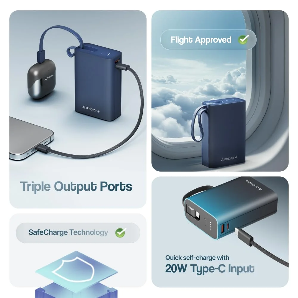 Best Ambrane Power Bank 20000mAh - #3 Will Surprise You 232 Ambrane MiniCharge 20 (Compact Budget Option)