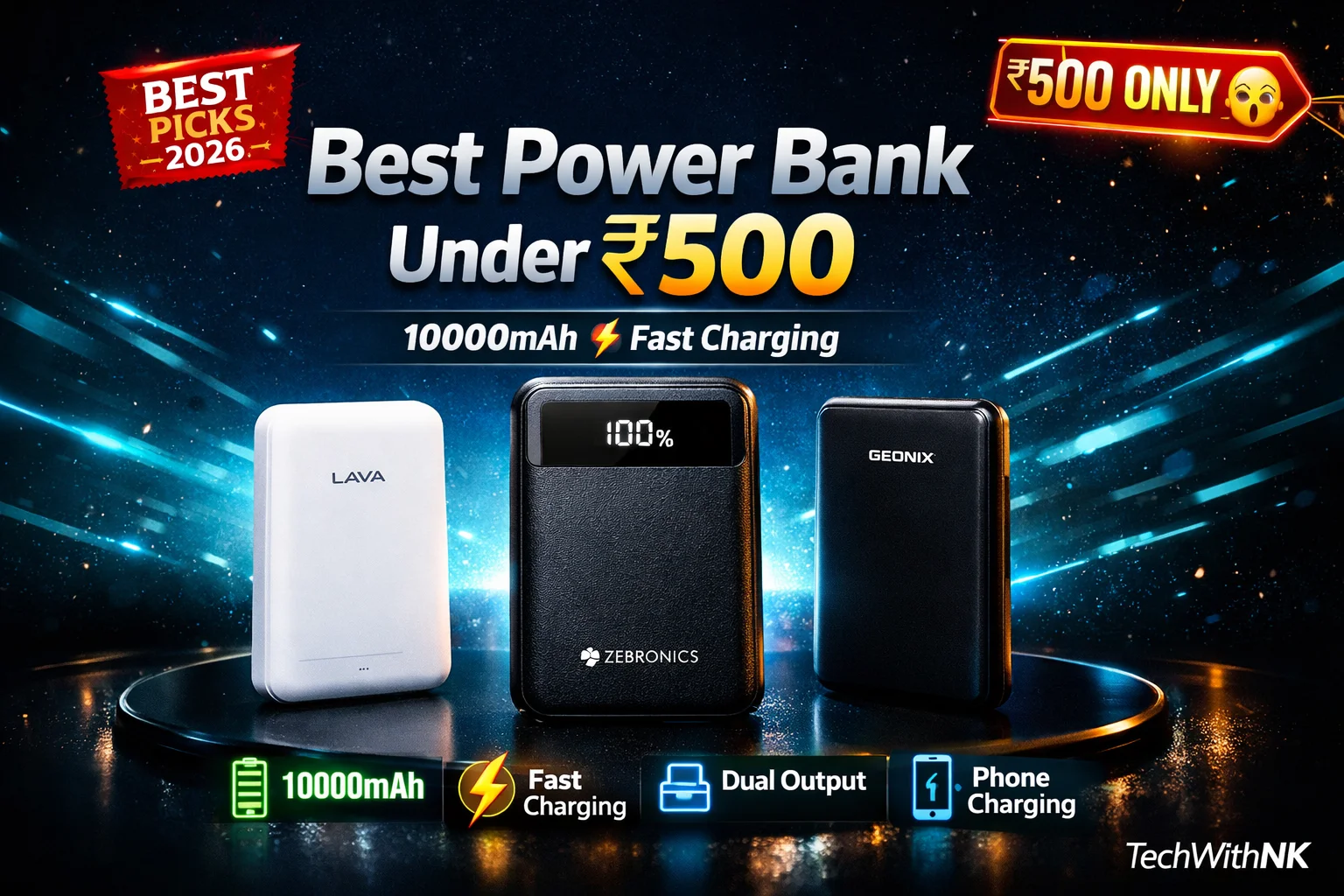 power bank under 500