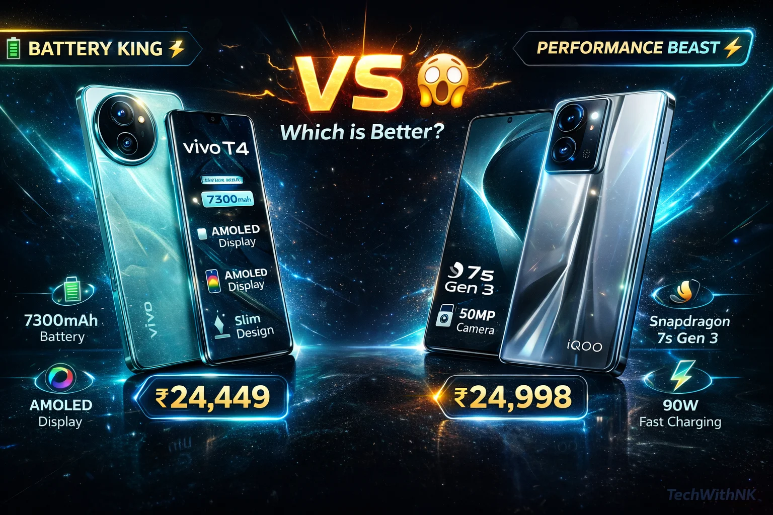 Vivo T4 vs iQOO Z10 comparison